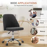 Modern Fabric Armless Adjustable Swivel Office Desk Chairs — photo 7