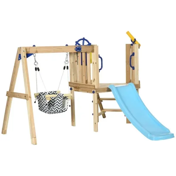 Wooden Swing Set Toddler Slide β photo 7