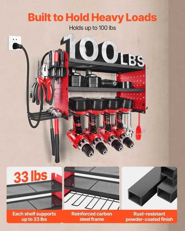 Power Tool Organizer with Charging Station β photo 2