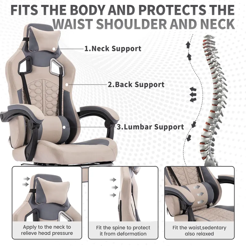 Gaming Chair with Massage — Ergonomic PC Gaming Chair — photo 5