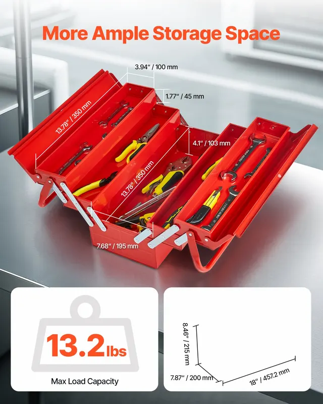 Metal Tool Box — 18-inch — photo 4
