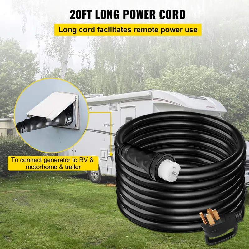 20Ft 50 Amp Generator Extension Cord STW 6/3 + 8/1 Generator — photo 6