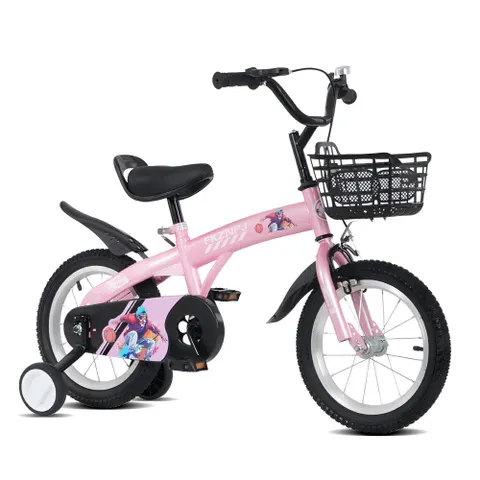 FKZNPJ 16 Inch Sporty Kids Bike with Training Wheels and Stand