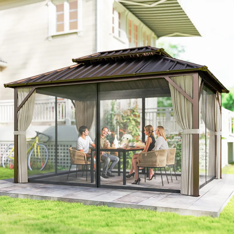 Hardtop Gazebo with Double Galvanized Steel Roof Canopy — photo 2