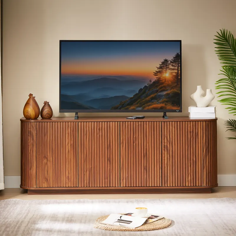 Sideboard Storage Cabinet TV Stand with Wave Pattern Buffet β photo 2
