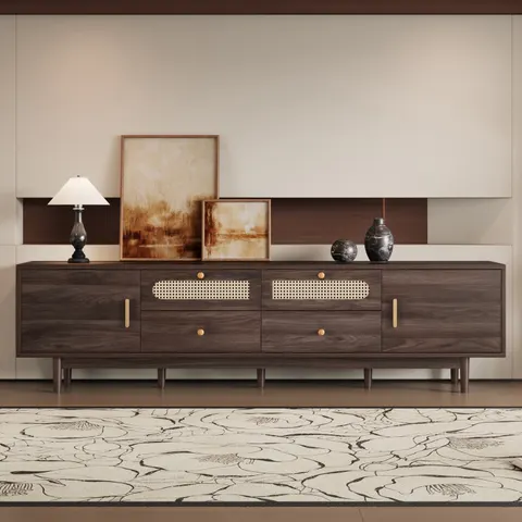 76 TV Stand with Drawers for Living Room Bedroom