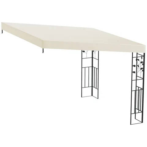 Outdoor Pergola Canopy — Metal Patio Canopy with Drainage Holes