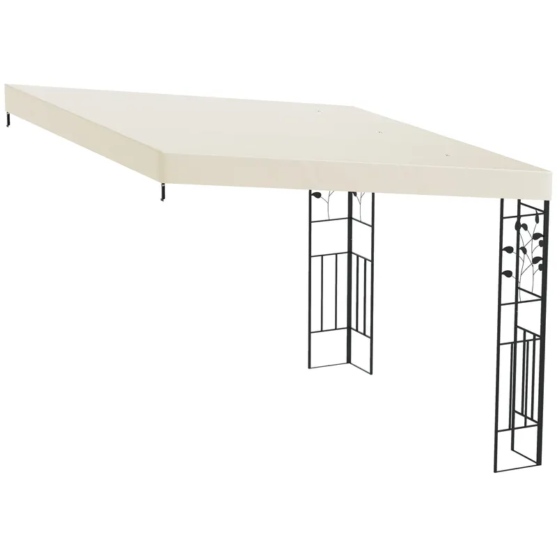 Outdoor Pergola Canopy — Metal Patio Canopy with Drainage Holes
