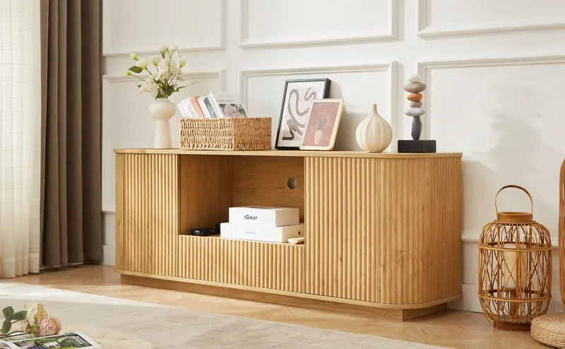 64-Inch Wavy TV Stand β Rounded Sideboard β photo 3