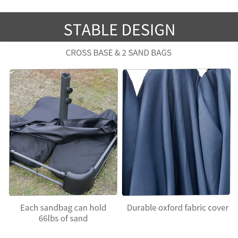 Double-sided Patio Umbrella — Rust-resistant Steel — photo 6