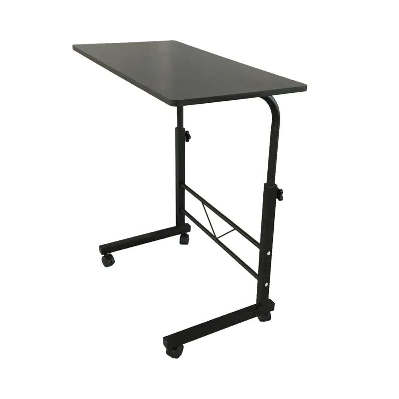 80cm Adjustable Tray Table Rolling Sofa Side Snack Table β photo 7