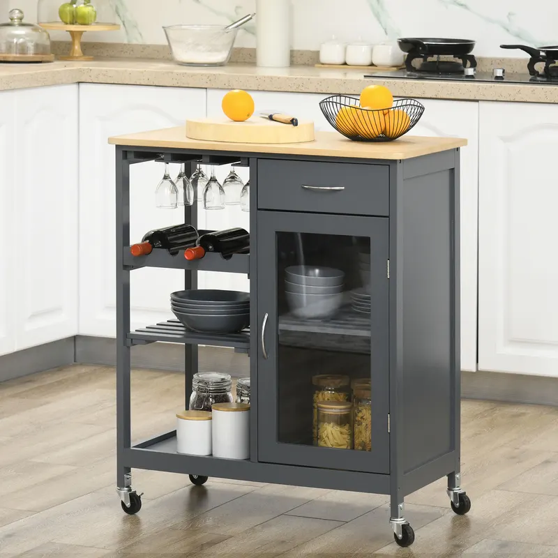 Rolling Kitchen Island with Storage — photo 7