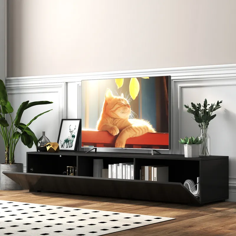 Modern Entertainment Center with Storage Media Console β photo 4