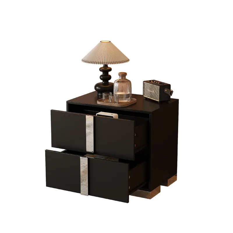 Elegant Nightstand with Metal Foot — photo 3