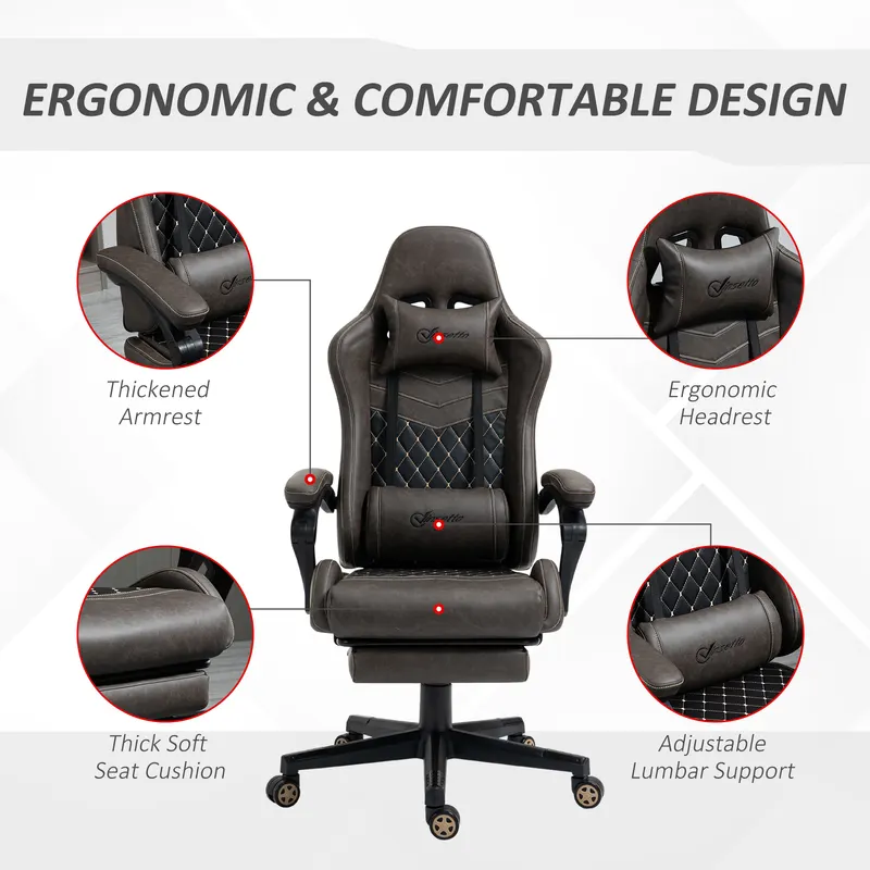 Racing Gaming Chair Diamond PU Leather Office Gamer Chair High β photo 3