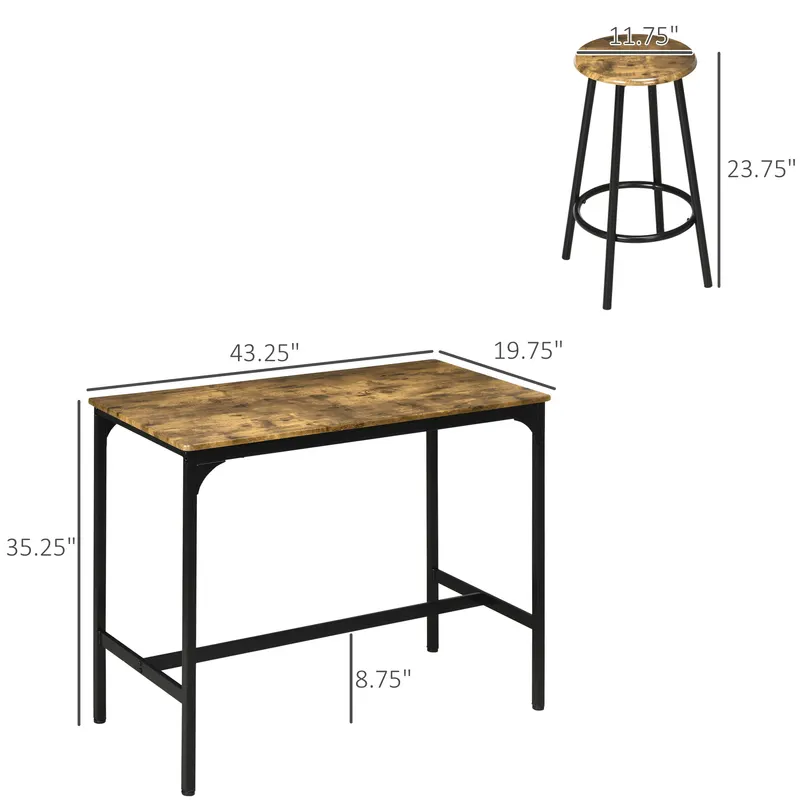 5-Piece Counter Height Bar Table and Chairs Set β photo 4