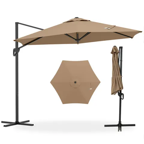 Cantilever Patio Umbrella — Double-tier Vented Offset Umbrella