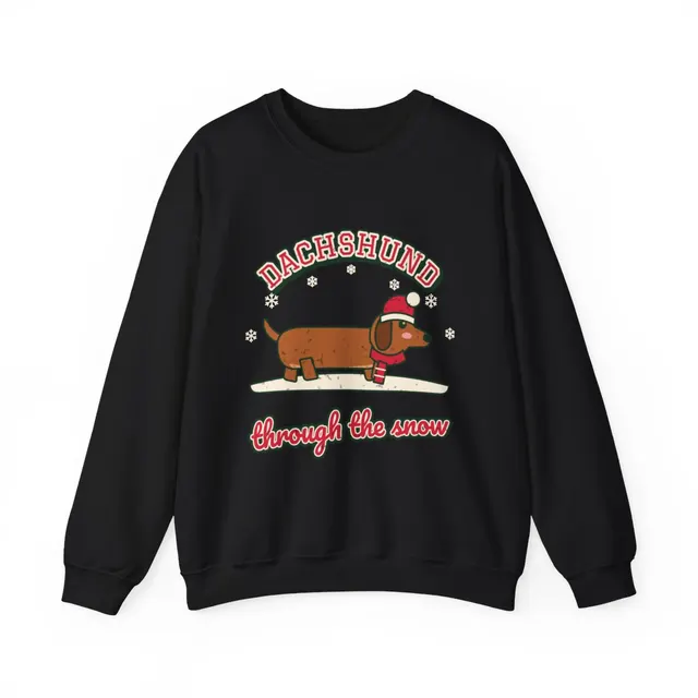 Dachshund Through The Snow Crewneck Sweatshirt