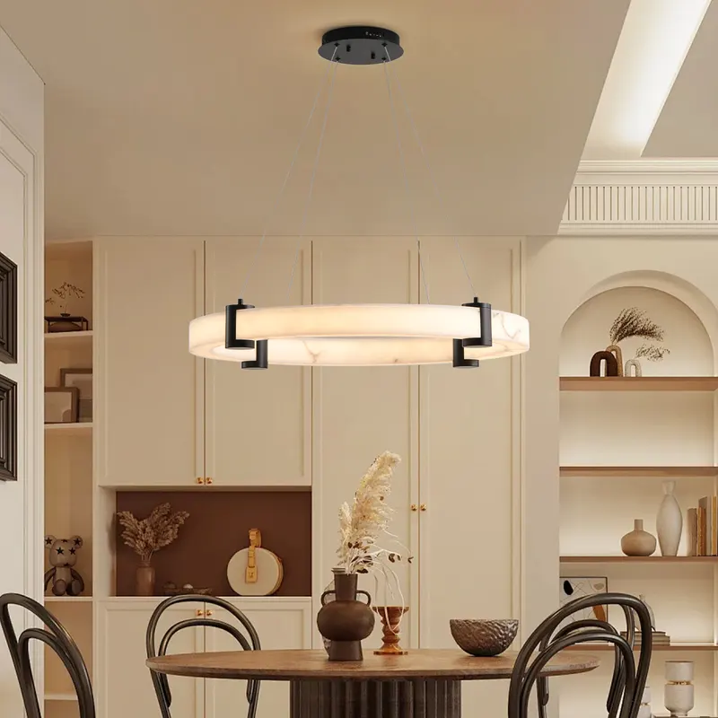 Modern LED Pendant Light β 24-Inch Round Hanging Chandelier β photo 5