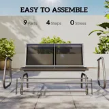 2-Person Outdoor Glider Bench — Patio Double Swing Rocking Chair — photo 5