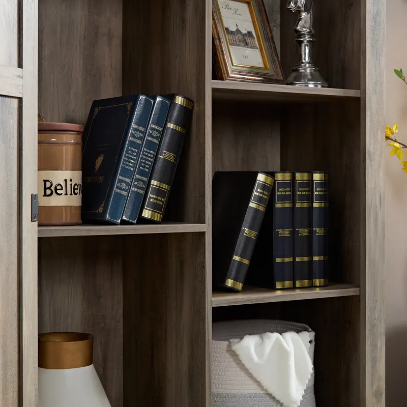 Tall Storage Cabinet Barn Door Storage Country Wood Rustic — photo 4