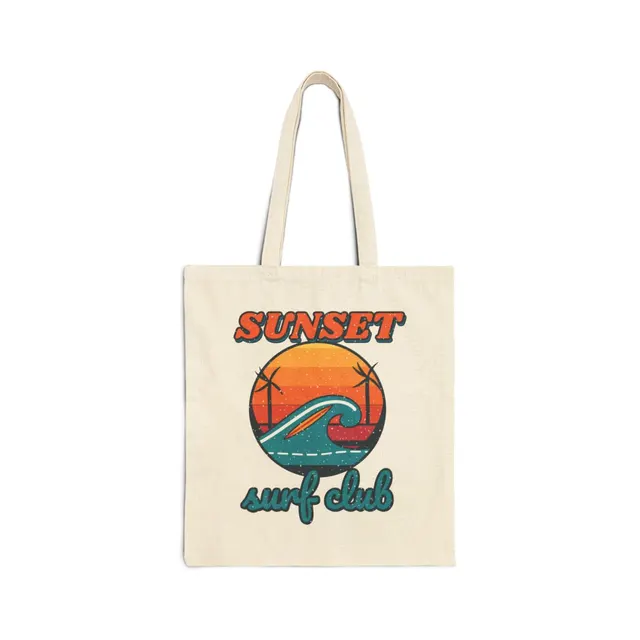 Sunset Surf Club Tote Bag