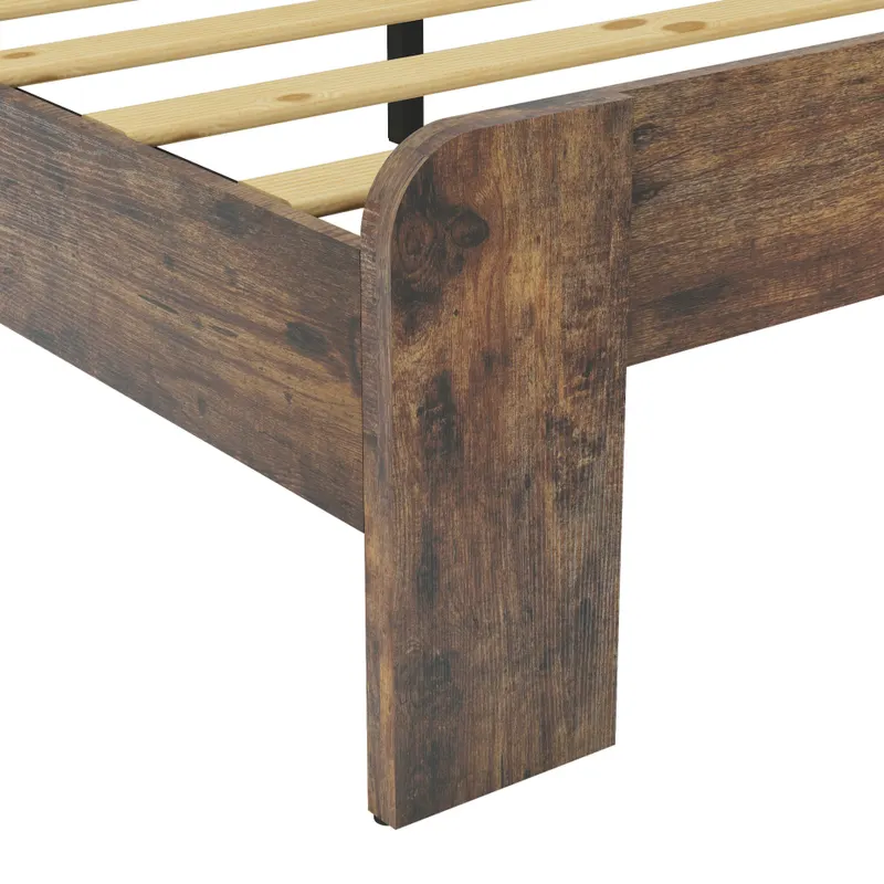 King Wood Bed Frame with LED Headboard — photo 6