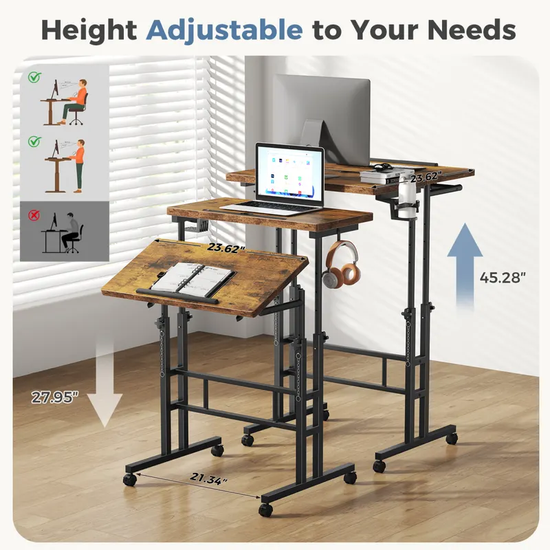 Separate-top Rotating Standing Desk β photo 4