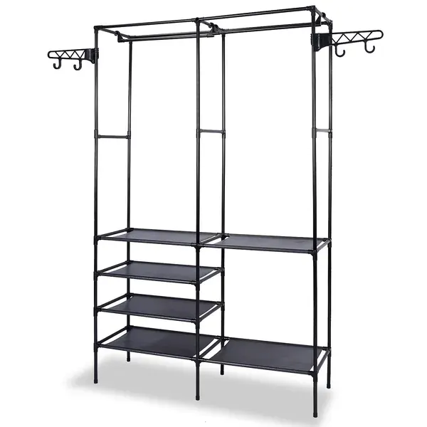 Garment Rack Heavy Duty Metal Shoe Clothing Organizer Shelves — photo 3