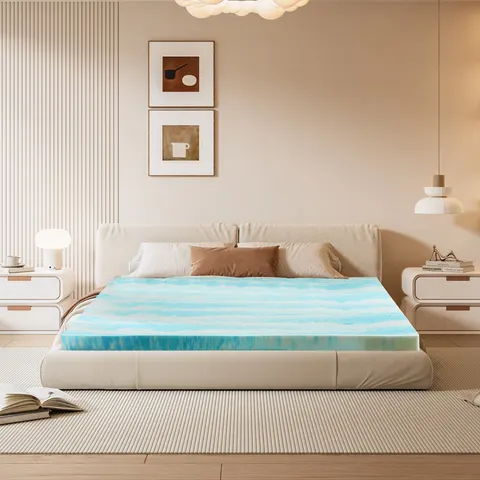 Memory Foam Mattress Topper with Cooling Gel