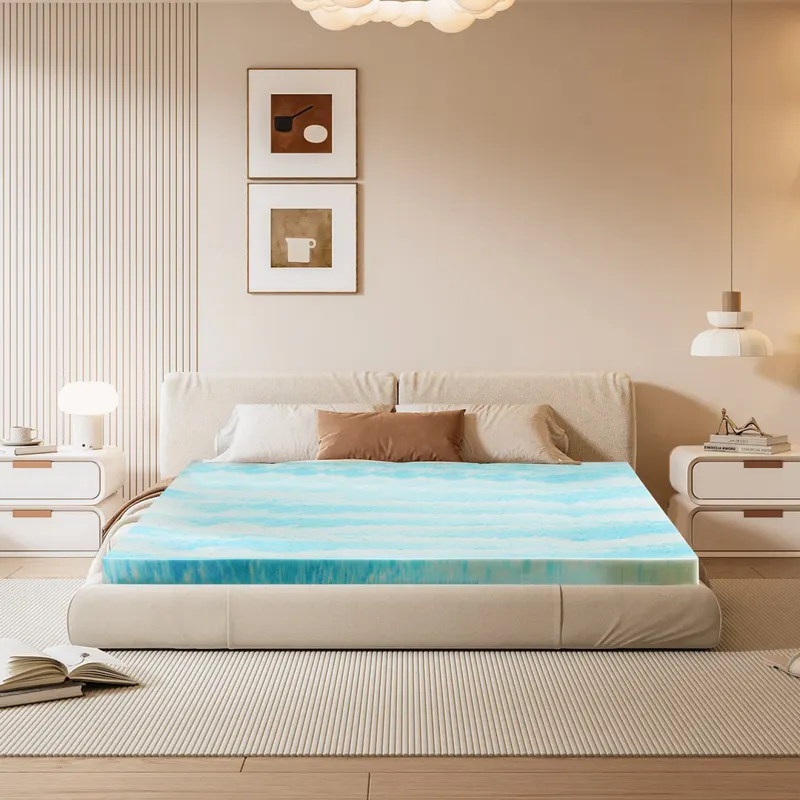 Memory Foam Mattress Topper with Cooling Gel