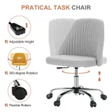 Modern Fabric Armless Adjustable Swivel Office Desk Chairs — photo 4