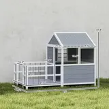 Outdoor Dog House — 61"L Wooden Dog House with Porch — photo 5
