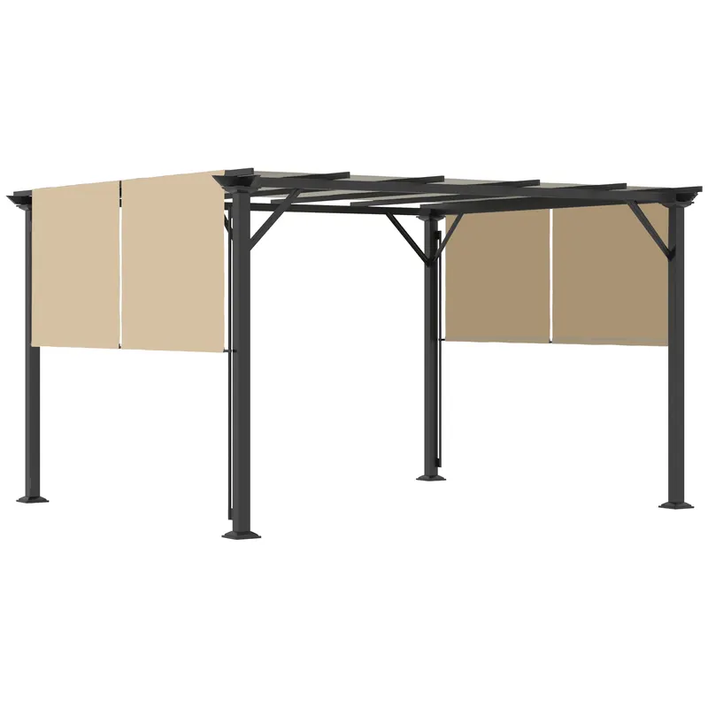 Outdoor Retractable Pergola Canopy with Sun Shade Unique Design