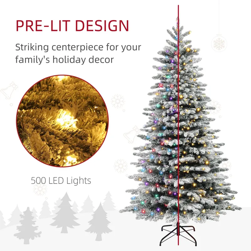7.5ft Snow Flocked Artificial Christmas Tree — photo 5