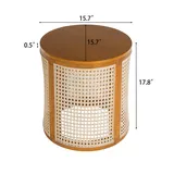 15.70 Round End Table — Hollow Woven Side Table — photo 3
