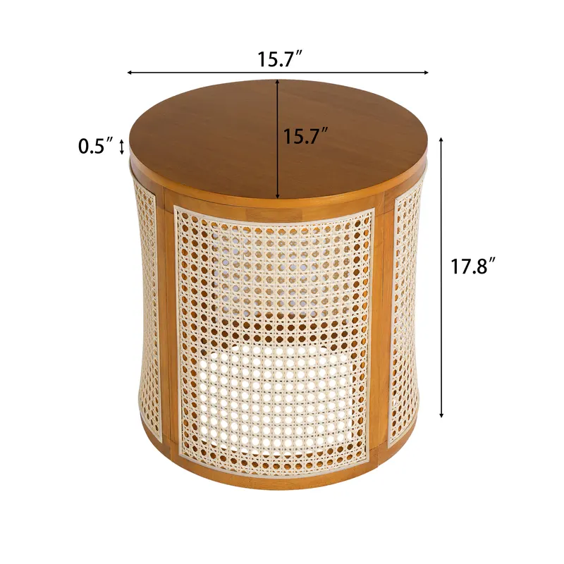15.70 Round End Table — Hollow Woven Side Table — photo 3