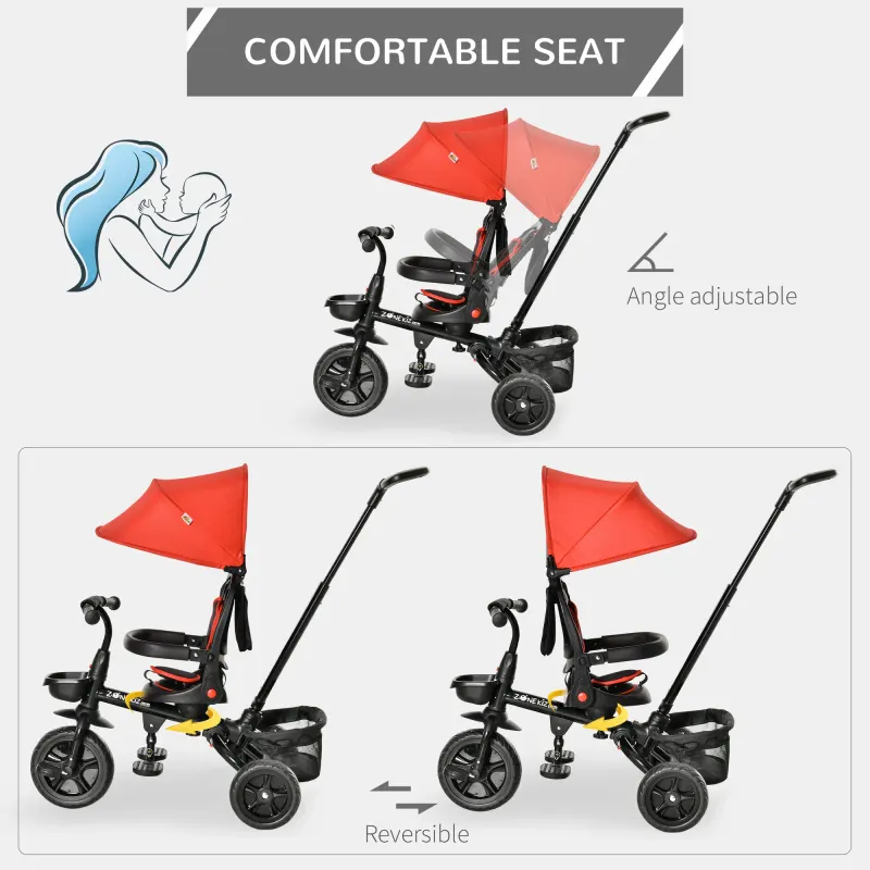 Tricycle for Toddler 4 in 1 Kids Trike with Reversible β photo 4