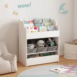 Kids Bookshelf with Storage Bins and Drawer — photo 1