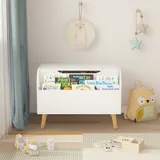 Wooden Toy Box — Kids Toy Storage Organizer with Front Bookshelf — photo 3