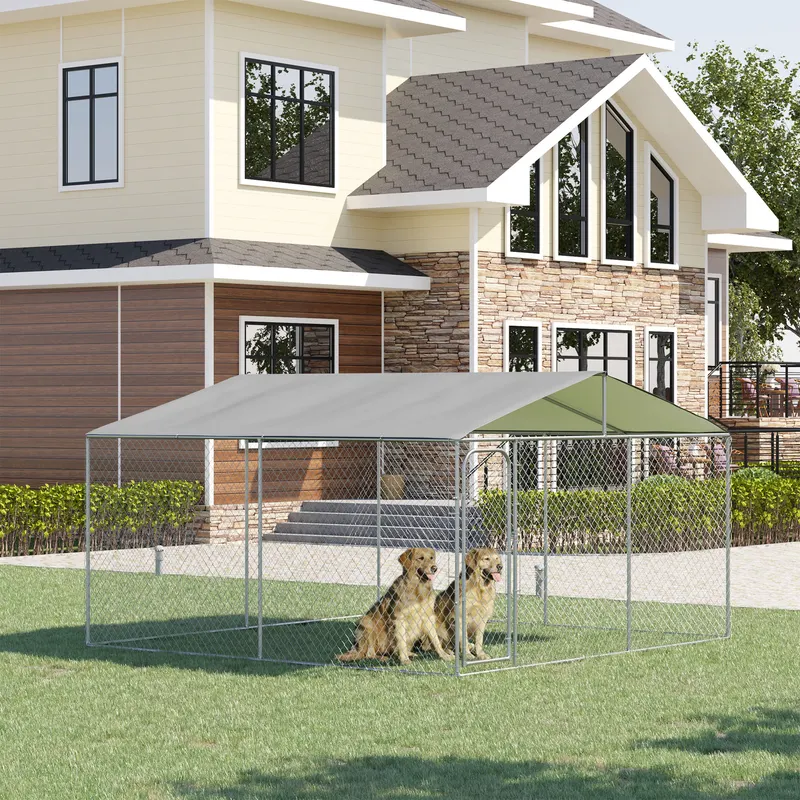 Dog Kennel Outdoor Dog Run w/ Canopy — photo 3