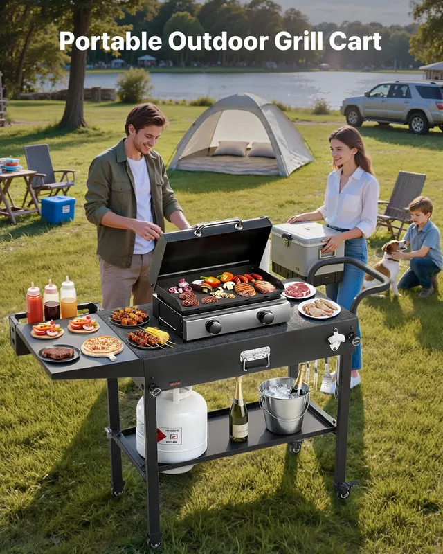 Outdoor Grill Cart — 31.0 X 17.0 Inch Tabletop Size Grilling — photo 5