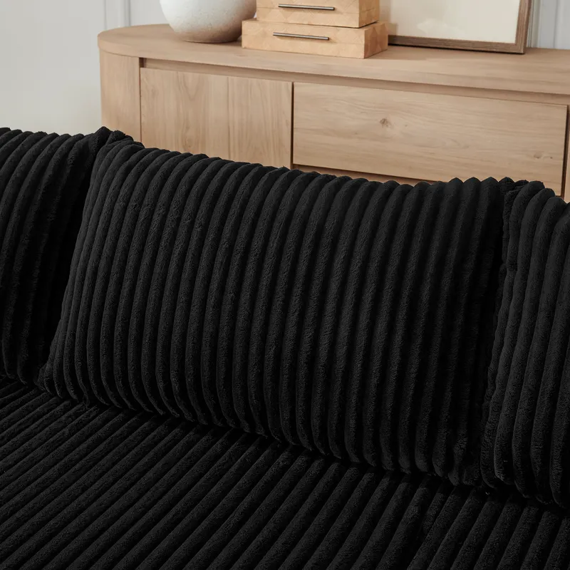 Compact Modular Sectional — Compressed Corduroy Sofa with Modern — photo 5