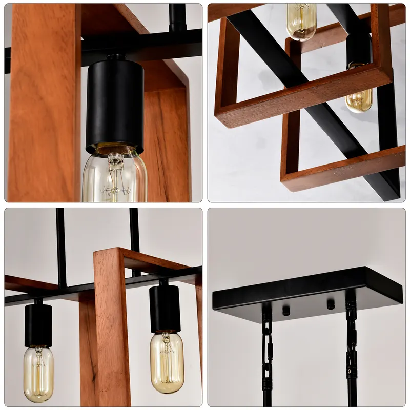4-Light Kitchen Island Lights Pendant Light Farmhouse Dining β photo 3