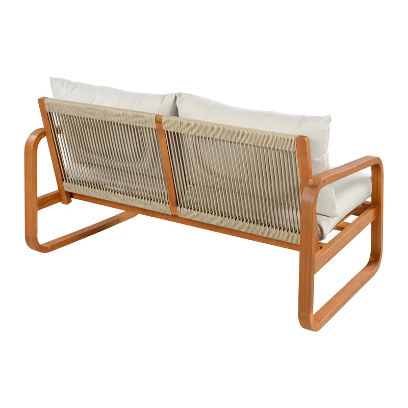 4-Piece Acacia Wood Outdoor Patio Furniture Set with Thick — photo 2