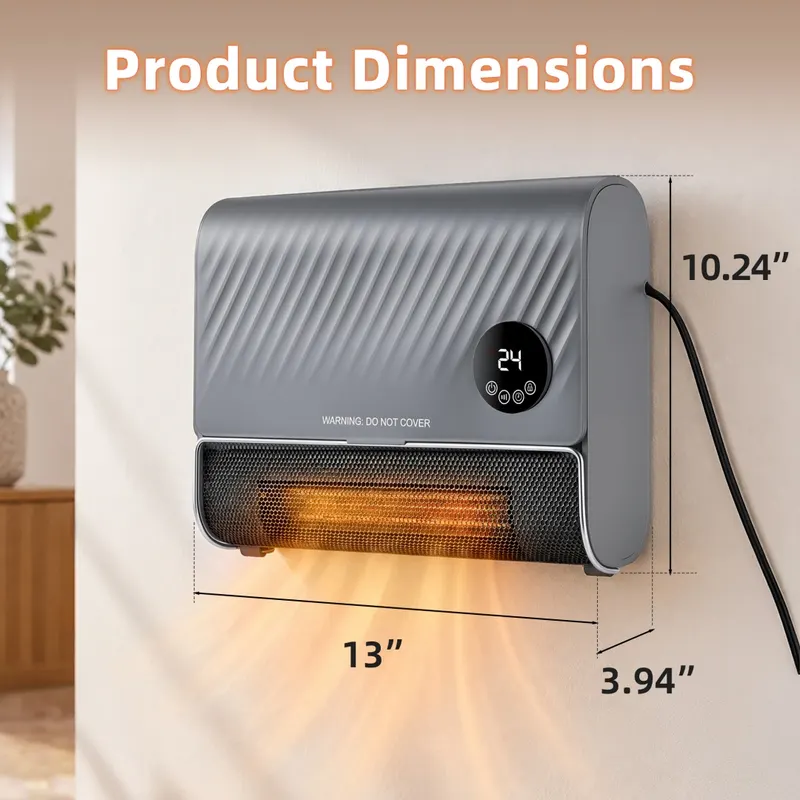 Smart Wall Heater — 1500W Fast Heating Electric Space Heater — photo 5