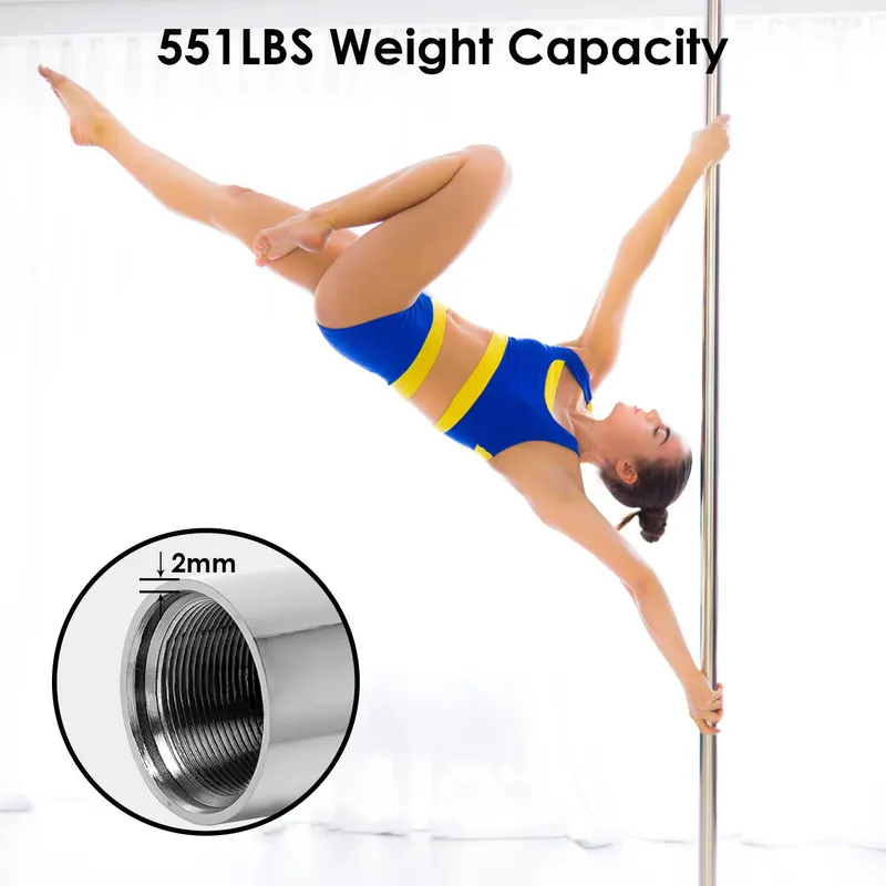 Stripper Dance Pole 45mm Spinning Static Dancing Pole — photo 5