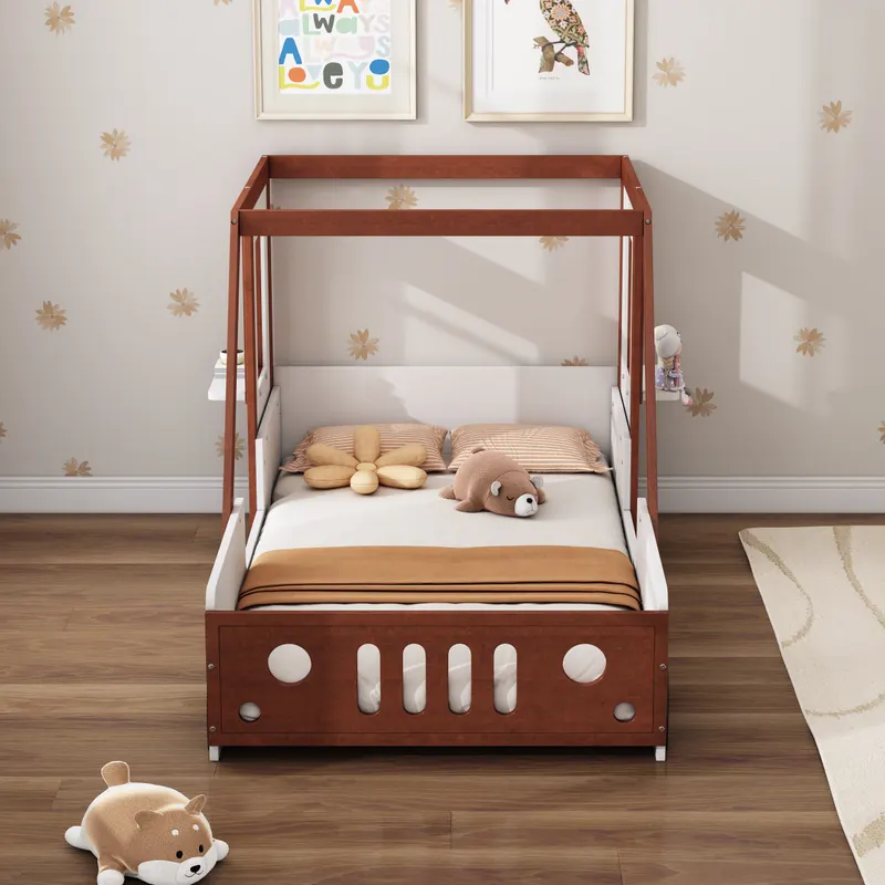 Play Design Twin Size Car Bed — Kids Platform Bed in Car-shaped — photo 4