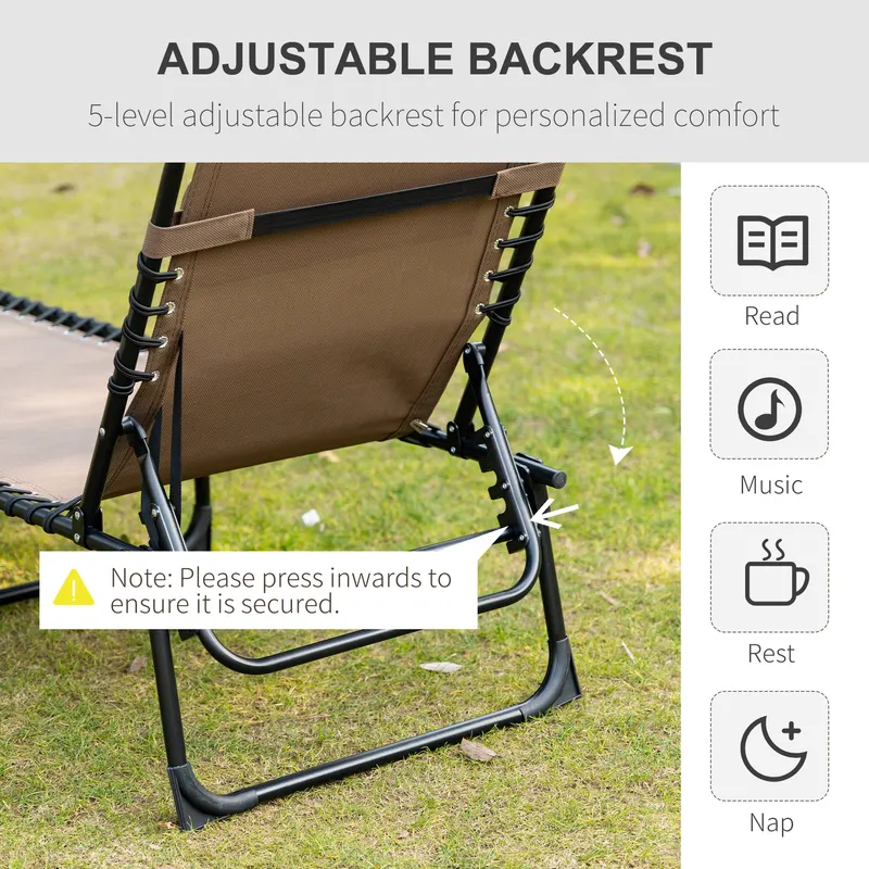 Chaise Lounge Chair Outdoor — 5-Position Adjustable Sun Tanning — photo 5