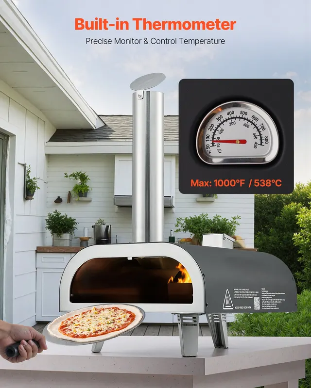 12' Outdoor Pizza Oven Portable Wood Pellet Pizza Oven Iron — photo 6